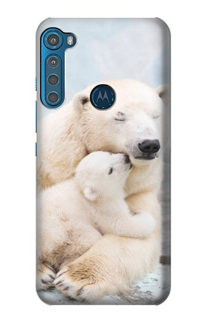 S3373 Polar Bear Hug Family Funda Carcasa Case para Motorola One Fusion+