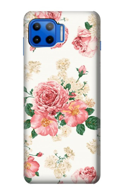 S1859 Rose Pattern Funda Carcasa Case para Motorola Moto G 5G Plus