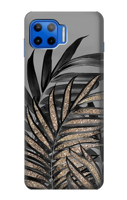 S3692 Gray Black Palm Leaves Funda Carcasa Case para Motorola Moto G 5G Plus