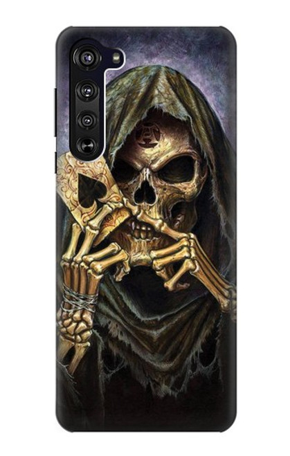 S3594 Grim Reaper Wins Poker Funda Carcasa Case para Motorola Edge