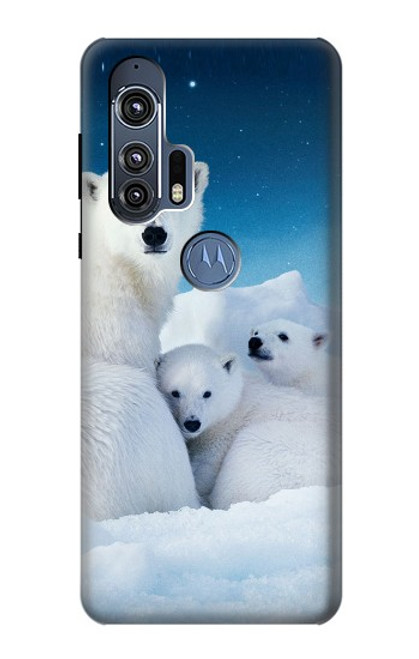 S0285 Polar Bear Family Arctic Funda Carcasa Case para Motorola Edge+