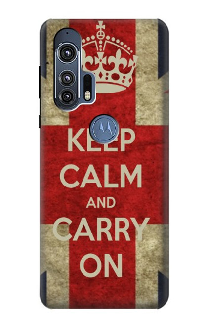 S0674 Keep Calm and Carry On Funda Carcasa Case para Motorola Edge+