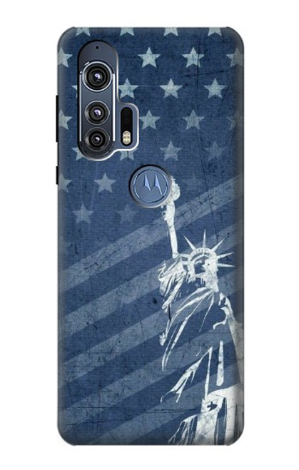 S3450 US Flag Liberty Statue Funda Carcasa Case para Motorola Edge+