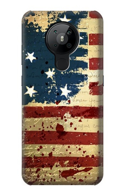 S2349 Old American Flag Funda Carcasa Case para Nokia 5.3