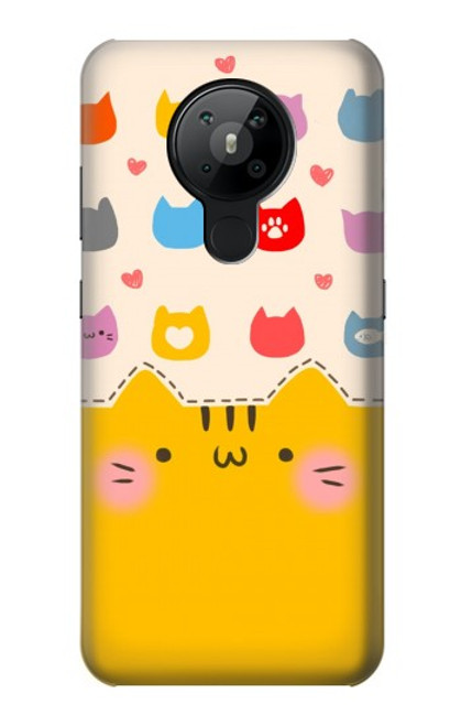 S2442 Cute Cat Cartoon Funny Funda Carcasa Case para Nokia 5.3