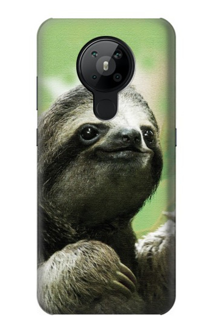 S2708 Smiling Sloth Funda Carcasa Case para Nokia 5.3