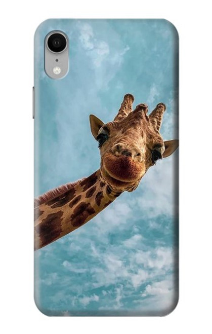 S3680 Cute Smile Giraffe Funda Carcasa Case para iPhone XR