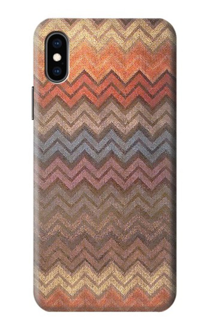 S3752 Zigzag Fabric Pattern Graphic Printed Funda Carcasa Case para iPhone X, iPhone XS