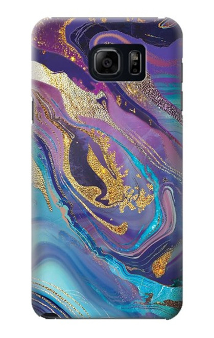 S3676 Colorful Abstract Marble Stone Funda Carcasa Case para Samsung Galaxy S6 Edge Plus