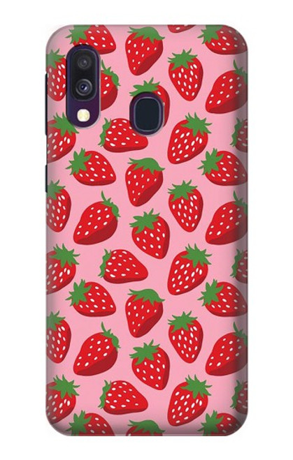 S3719 Strawberry Pattern Funda Carcasa Case para Samsung Galaxy A40