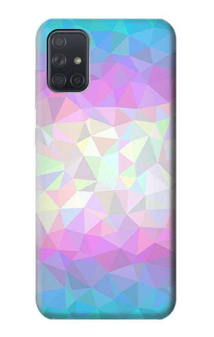 S3747 Trans Flag Polygon Funda Carcasa Case para Samsung Galaxy A71