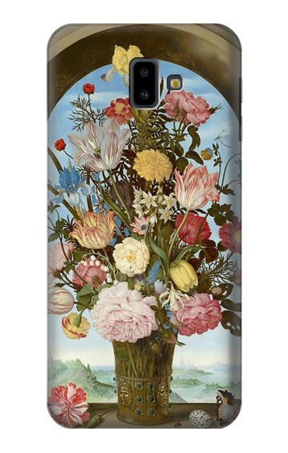 S3749 Vase of Flowers Funda Carcasa Case para Samsung Galaxy J6+ (2018), J6 Plus (2018)