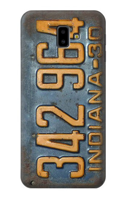 S3750 Vintage Vehicle Registration Plate Funda Carcasa Case para Samsung Galaxy J6+ (2018), J6 Plus (2018)