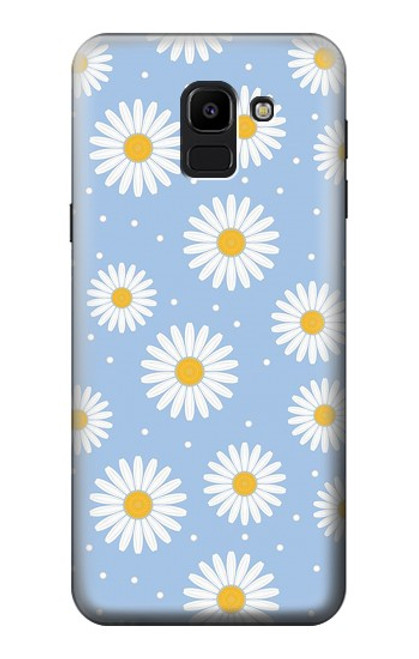 S3681 Daisy Flowers Pattern Funda Carcasa Case para Samsung Galaxy J6 (2018)