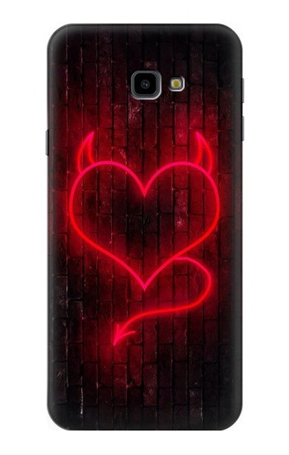 S3682 Devil Heart Funda Carcasa Case para Samsung Galaxy J4+ (2018), J4 Plus (2018)