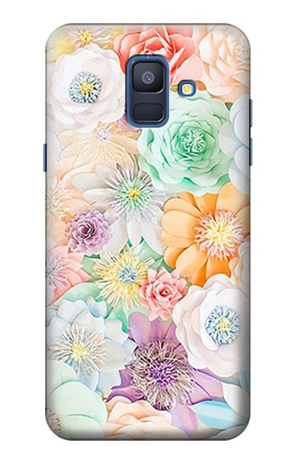 S3705 Pastel Floral Flower Funda Carcasa Case para Samsung Galaxy A6 (2018)