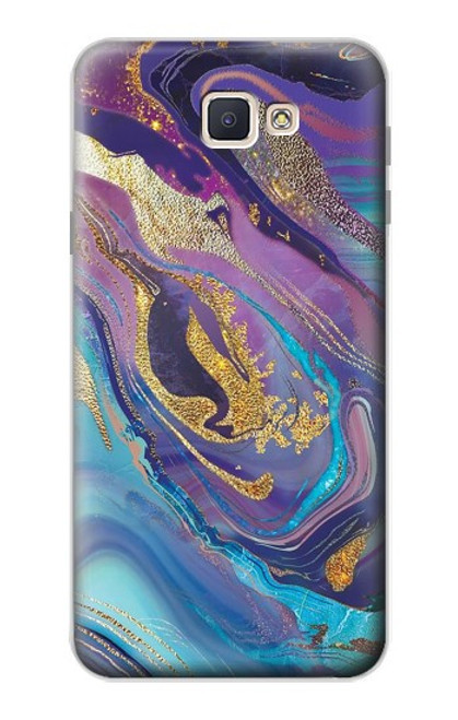 S3676 Colorful Abstract Marble Stone Funda Carcasa Case para Samsung Galaxy J7 Prime (SM-G610F)