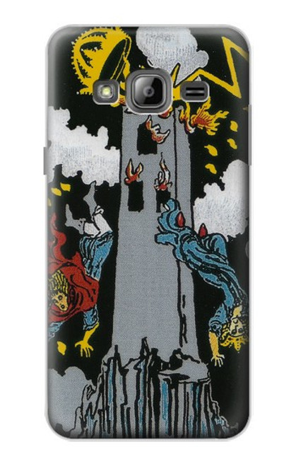 S3745 Tarot Card The Tower Funda Carcasa Case para Samsung Galaxy J3 (2016)