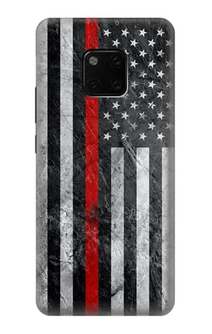 S3687 Firefighter Thin Red Line American Flag Funda Carcasa Case para Huawei Mate 20 Pro