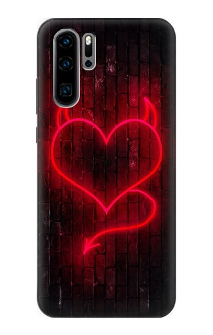 S3682 Devil Heart Funda Carcasa Case para Huawei P30 Pro