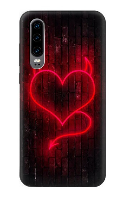 S3682 Devil Heart Funda Carcasa Case para Huawei P30