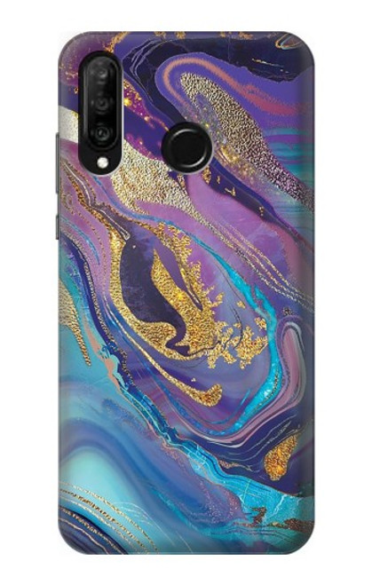 S3676 Colorful Abstract Marble Stone Funda Carcasa Case para Huawei P30 lite