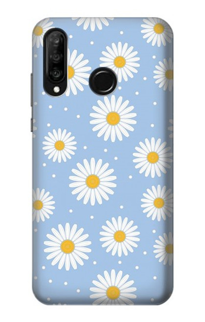 S3681 Daisy Flowers Pattern Funda Carcasa Case para Huawei P30 lite