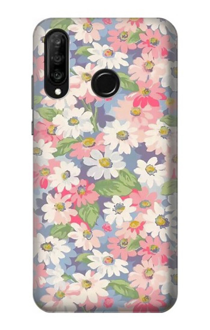 S3688 Floral Flower Art Pattern Funda Carcasa Case para Huawei P30 lite