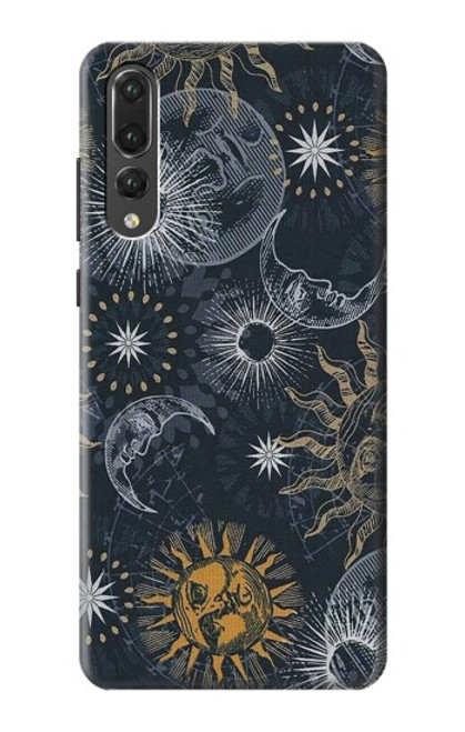 S3702 Moon and Sun Funda Carcasa Case para Huawei P20 Pro