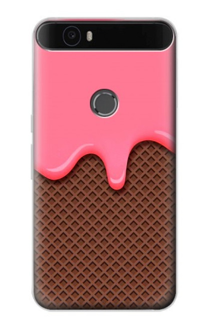 S3754 Strawberry Ice Cream Cone Funda Carcasa Case para Huawei Nexus 6P
