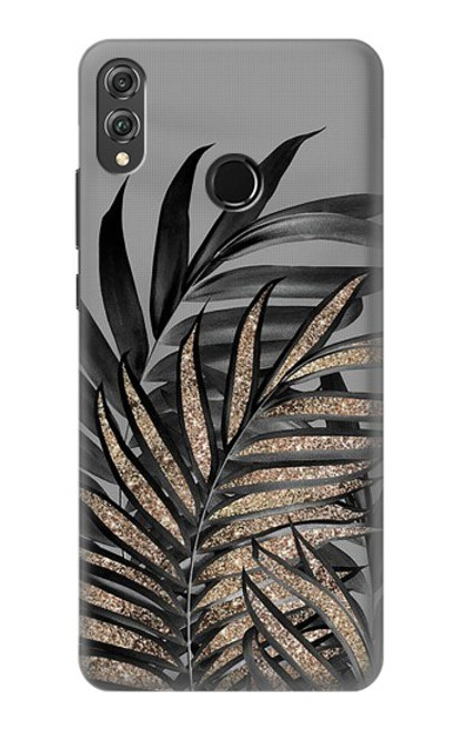 S3692 Gray Black Palm Leaves Funda Carcasa Case para Huawei Honor 8X