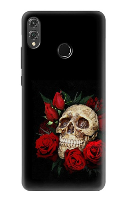 S3753 Dark Gothic Goth Skull Roses Funda Carcasa Case para Huawei Honor 8X