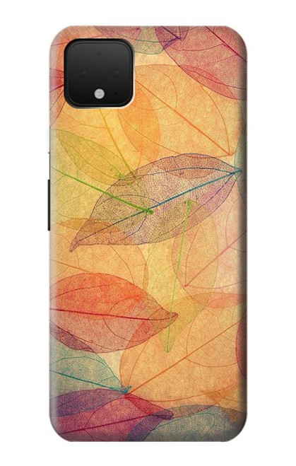 S3686 Fall Season Leaf Autumn Funda Carcasa Case para Google Pixel 4