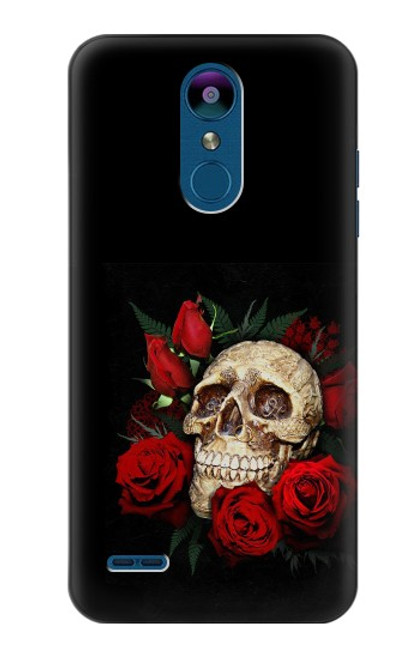 S3753 Dark Gothic Goth Skull Roses Funda Carcasa Case para LG K8 (2018)