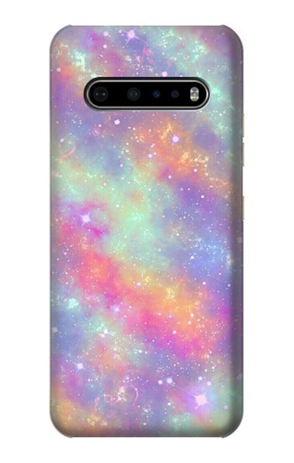 S3706 Pastel Rainbow Galaxy Pink Sky Funda Carcasa Case para LG V60 ThinQ 5G