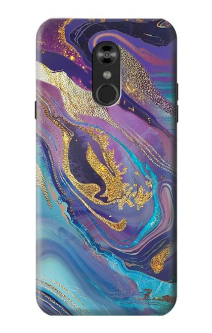 S3676 Colorful Abstract Marble Stone Funda Carcasa Case para LG Q Stylo 4, LG Q Stylus