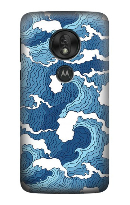 S3751 Wave Pattern Funda Carcasa Case para Motorola Moto G7 Play