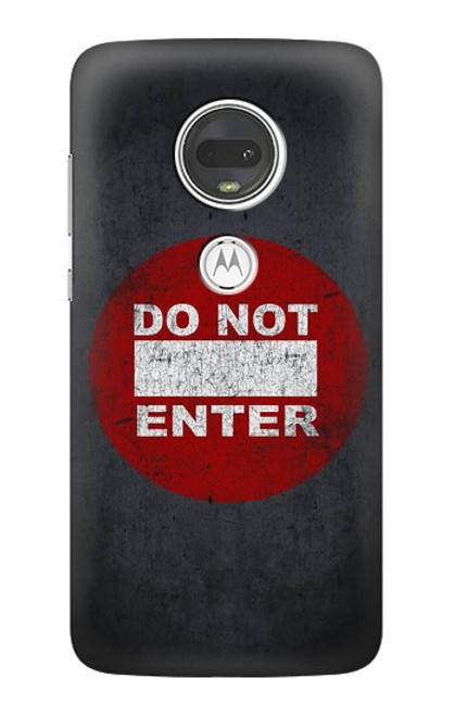 S3683 Do Not Enter Funda Carcasa Case para Motorola Moto G7, Moto G7 Plus