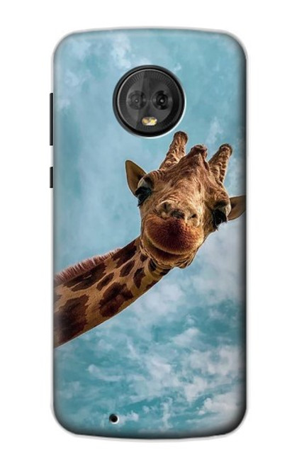 S3680 Cute Smile Giraffe Funda Carcasa Case para Motorola Moto G6