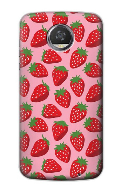 S3719 Strawberry Pattern Funda Carcasa Case para Motorola Moto Z2 Play, Z2 Force