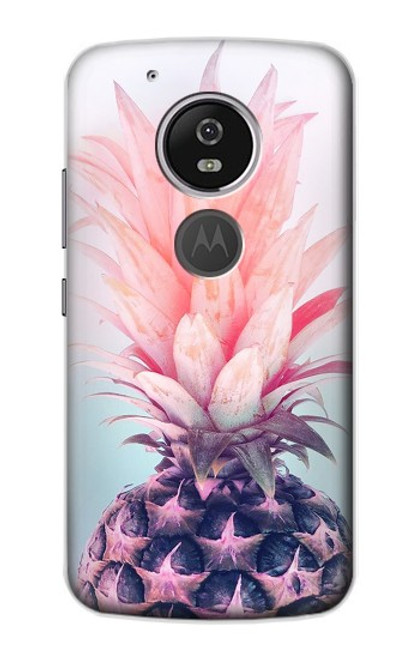 S3711 Pink Pineapple Funda Carcasa Case para Motorola Moto G6 Play, Moto G6 Forge, Moto E5