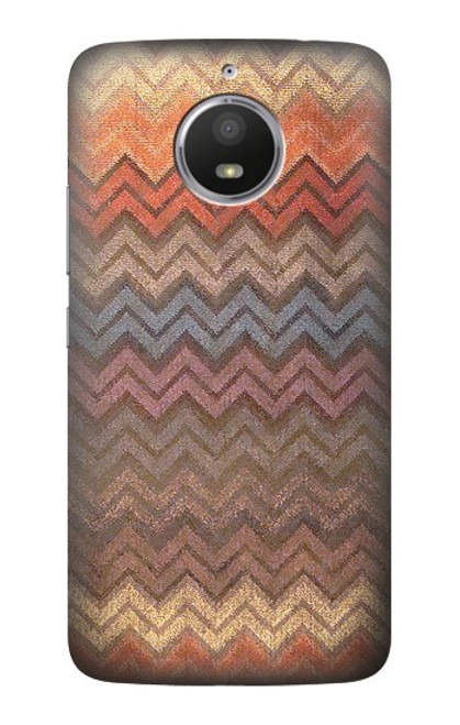 S3752 Zigzag Fabric Pattern Graphic Printed Funda Carcasa Case para Motorola Moto E4 Plus