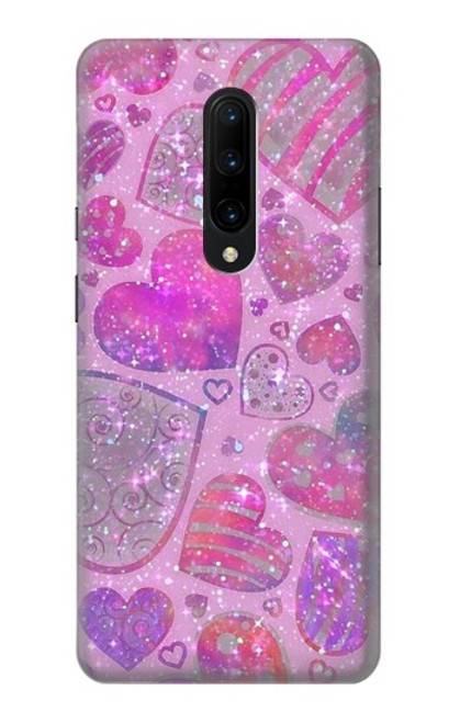 S3710 Pink Love Heart Funda Carcasa Case para OnePlus 7 Pro