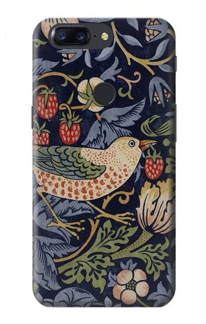 S3791 William Morris Strawberry Thief Fabric Funda Carcasa Case para OnePlus 5T