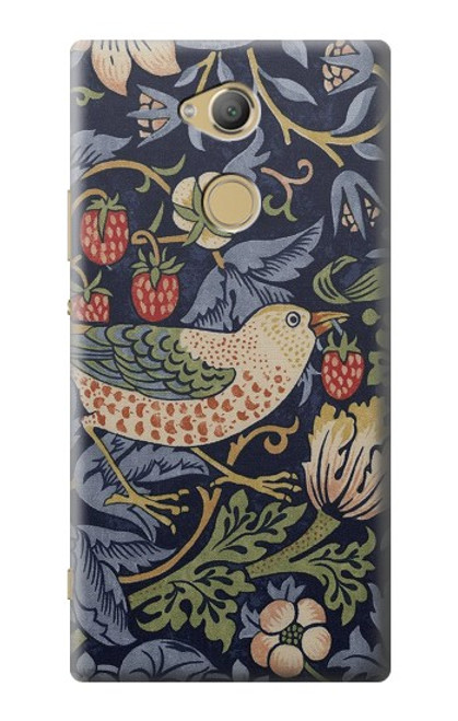 S3791 William Morris Strawberry Thief Fabric Funda Carcasa Case para Sony Xperia XA2 Ultra