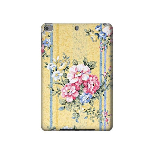 S2229 Vintage Flowers Funda Carcasa Case para iPad mini 4, iPad mini 5, iPad mini 5 (2019)