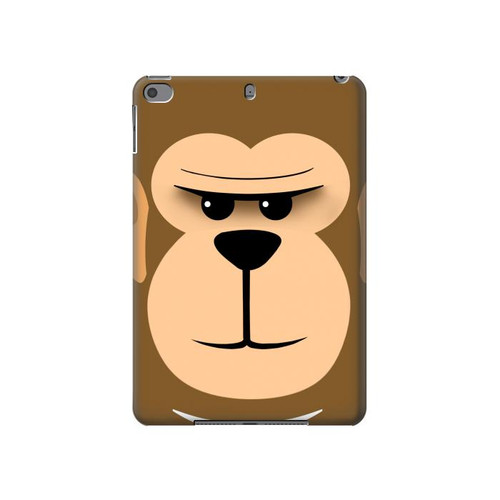 S2721 Cute Grumpy Monkey Cartoon Funda Carcasa Case para iPad mini 4, iPad mini 5, iPad mini 5 (2019)