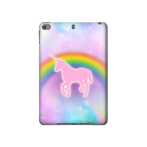S3070 Rainbow Unicorn Pastel Sky Funda Carcasa Case para iPad mini 4, iPad mini 5, iPad mini 5 (2019)