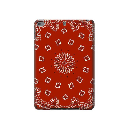 S3355 Bandana Red Pattern Funda Carcasa Case para iPad mini 4, iPad mini 5, iPad mini 5 (2019)