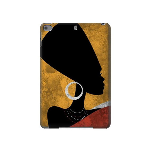 S3453 African Queen Nefertiti Silhouette Funda Carcasa Case para iPad mini 4, iPad mini 5, iPad mini 5 (2019)